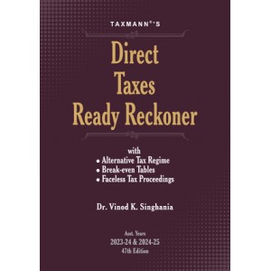 Taxmann's Direct Taxes Ready Reckoner 2023 by Dr. Vinod. K. Singhania | DT Reckoner